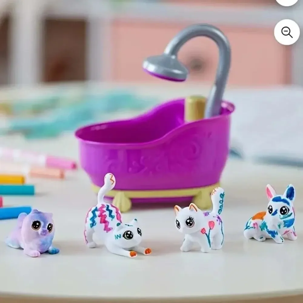 Crayola Scribble Scrubbie Pets Glam Tub, Color & Wash Toy Animal Set, Arts and C